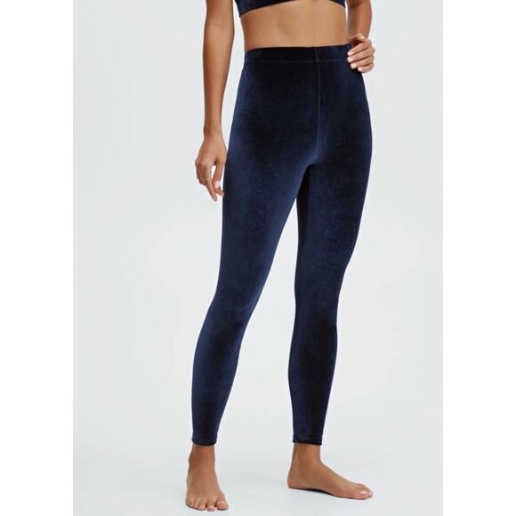Fabletics Pants - Fabletics Emma Velour Legging In Large Deep Navy